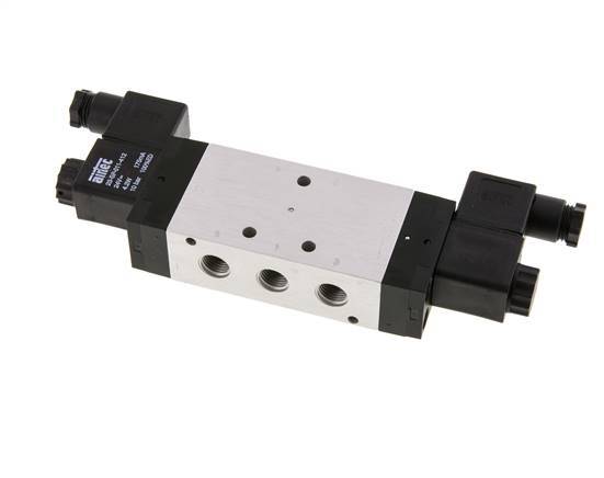 5/3 G1/4'' Center Closed Solenoid Valve 24V AC 3-10bar/42-140psi Airtec