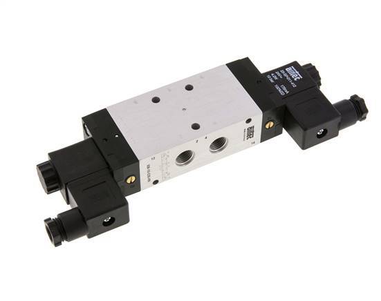 5/3 G1/4'' Center Closed Solenoid Valve 24V AC 3-10bar/42-140psi Airtec