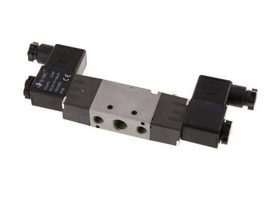 5/2 G1/4'' (G1/8'') Bistable Solenoid Valve 12V DC 1.5-8bar/21.0-112psi E.MC