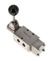 5/2 G1/4'' Hand Lever Valve Stainless Steel Detent -0.95-12bar/-13.2-168psi