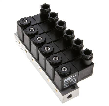 6x3/2 G1/8'' NC Solenoid Valve 230V AC -0.95-10bar/-13.2-140psi Airtec
