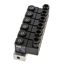 6x3/2 G1/8'' NC Solenoid Valve 230V AC -0.95-10bar/-13.2-140psi Airtec