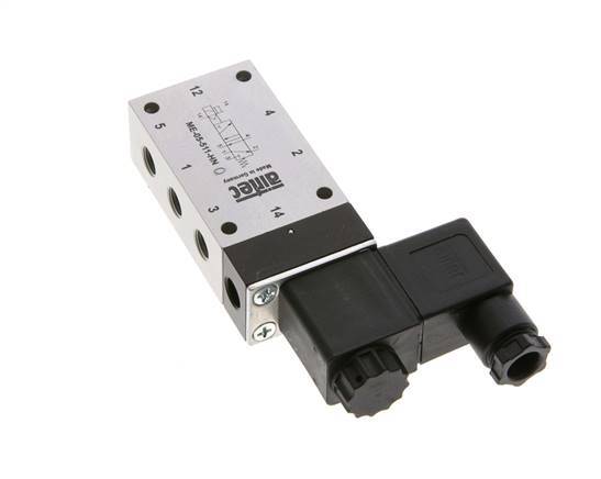 5/2 G1/8'' Solenoid Valve External Pilot 12V DC -0.95-10bar/-13.2-140psi Airtec