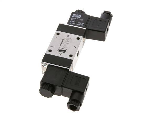 3/2 G1/8'' Bistable Solenoid Valve External Pilot 24V DC 0-10bar/0-140psi Airtec