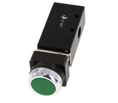 3/2 G1/4'' Universal Push Button Valve Green 0-8bar/0-112psi E.MC