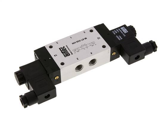 5/3 G1/4'' Center Closed Solenoid Valve 24V AC 3-8bar/42-112psi Airtec