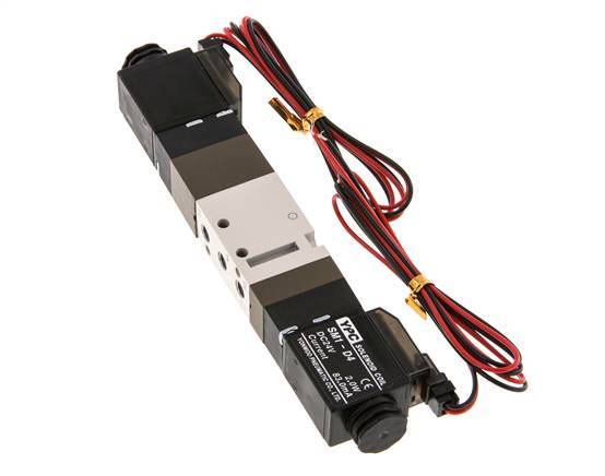 5/3 M5 Center Closed Solenoid Valve 24V DC 2-10bar/28-140psi 2-pin Plug YPC