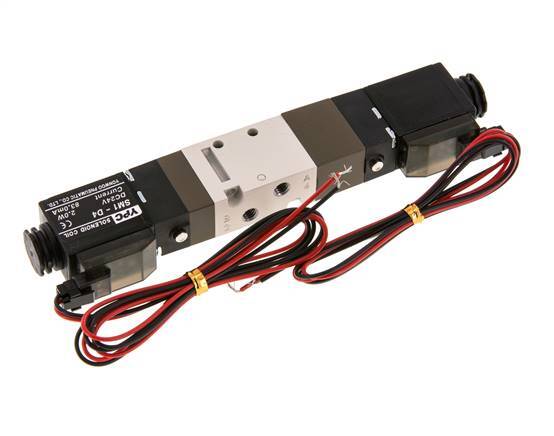 5/3 M5 Center Closed Solenoid Valve 24V DC 2-10bar/28-140psi 2-pin Plug YPC