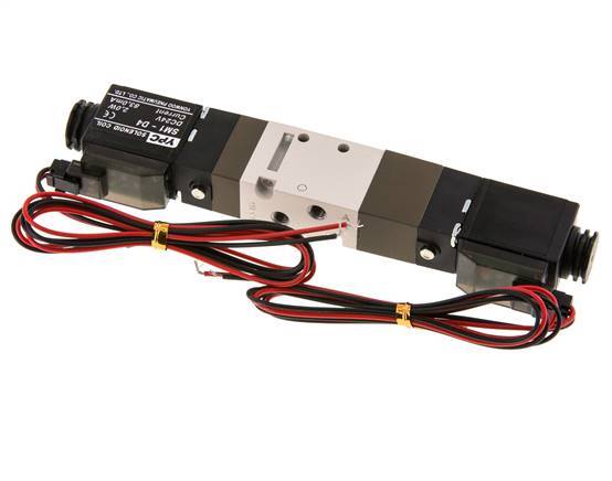 5/3 M5 Center Closed Solenoid Valve 24V DC 2-10bar/28-140psi 2-pin Plug YPC