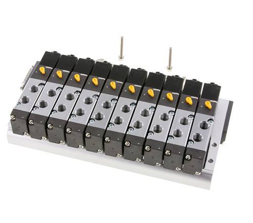G1/8'' 10x Pneumatic Valve Terminal 24V DC 1.5-8bar/21.0-112psi Multi-pole E.MC