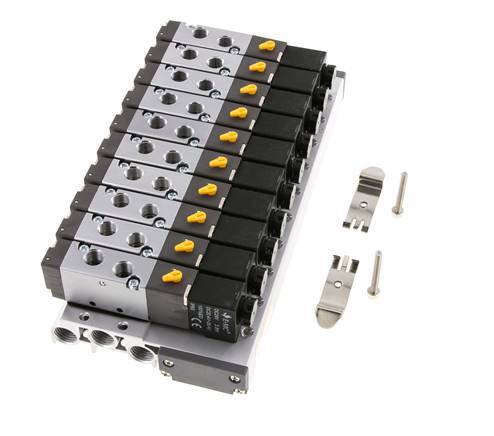 G1/8'' 10x Pneumatic Valve Terminal 24V DC 1.5-8bar/21.0-112psi Multi-pole E.MC