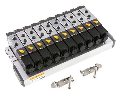 G1/8'' 10x Pneumatic Valve Terminal 24V DC 1.5-8bar/21.0-112psi Multi-pole E.MC