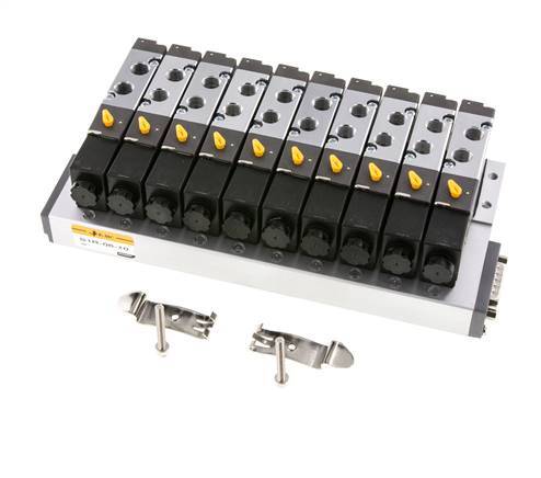 G1/8'' 10x Pneumatic Valve Terminal 24V DC 1.5-8bar/21.0-112psi Multi-pole E.MC