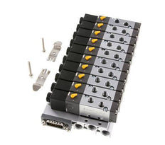 G1/8'' 10x Pneumatic Valve Terminal 24V DC 1.5-8bar/21.0-112psi Multi-pole E.MC