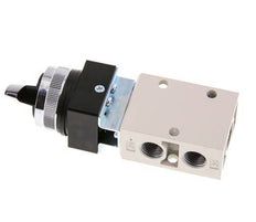 3/2 G1/4'' Rotary Switch Valve Black 0-8bar/0-112psi YPC