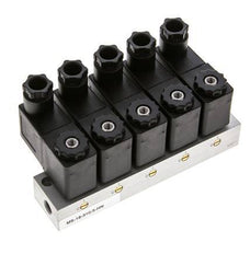 5x3/2 G1/8'' NC Solenoid Valve 230V AC -0.95-10bar/-13.2-140psi Airtec