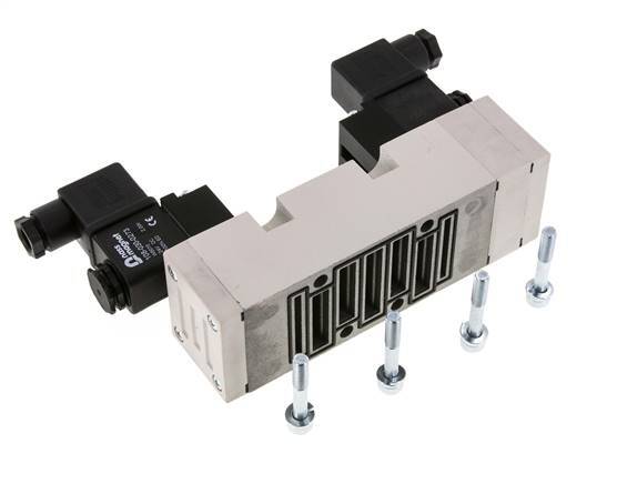 5/3 ISO 5599-2 Pressure Center Solenoid Valve 115V AC 2-10bar/28-140psi YPC