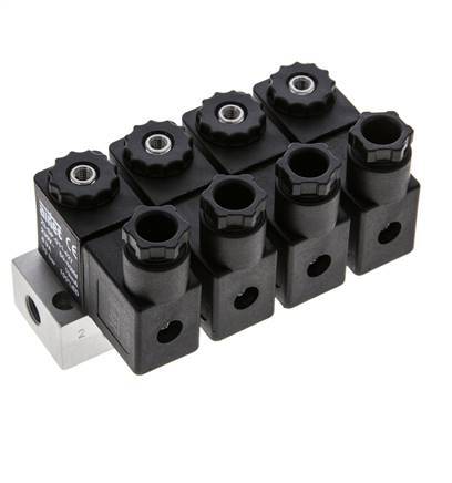 4x3/2 G1/8'' NC Solenoid Valve 230V AC -0.95-10bar/-13.2-140psi Airtec