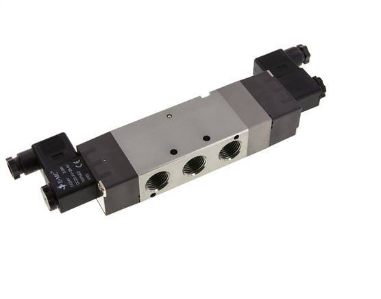 5/3 G1/2'' Pressure Center Solenoid Valve 24V DC 1.5-8bar/21.0-112psi E.MC
