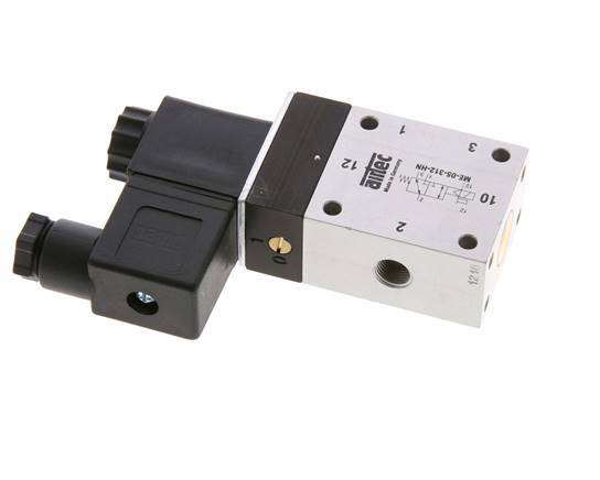 3/2 G1/8'' Solenoid Valve External Pilot 12V DC -0.95-10bar/-13.2-140psi Airtec