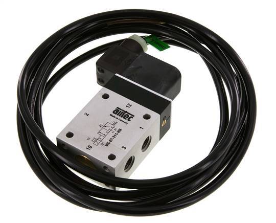 3/2 G1/4'' (G1/8'') Solenoid Valve External Pilot 24V DC ATEX 0-10bar/0-140psi Airtec