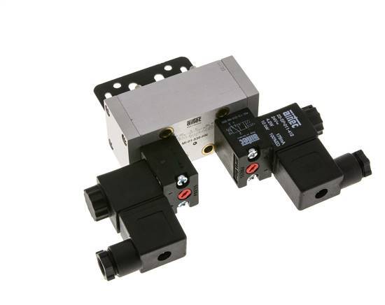 5/3 ISO 5599-1 Center Closed Solenoid Valve 115V AC 3-10bar/42-140psi Airtec