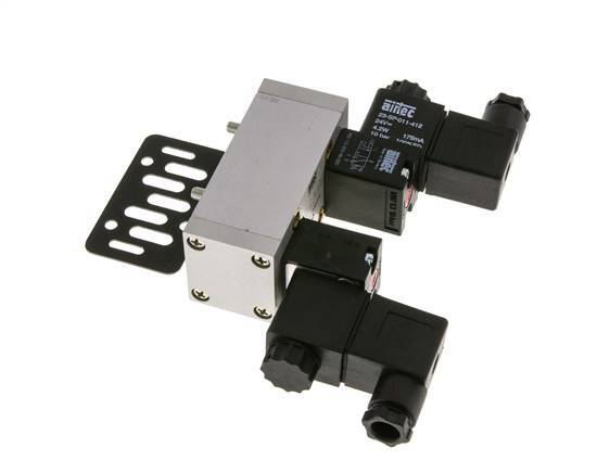 5/3 ISO 5599-1 Center Closed Solenoid Valve 115V AC 3-10bar/42-140psi Airtec