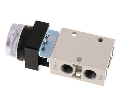 3/2 G1/4'' Push Button Valve Black 0-8bar/0-112psi YPC