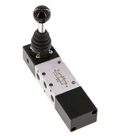 5/3 G1/8'' Center Closed Hand Lever Valve -0.95-10bar/-13.2-140psi