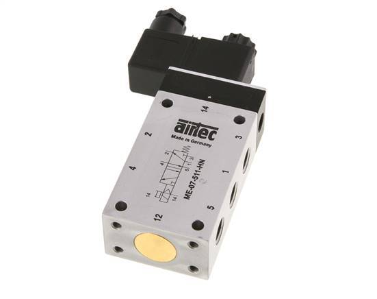 5/2 G1/4'' (G1/8'') Solenoid Valve External Pilot 115V AC -0.95-10bar/-13.2-140psi Airtec