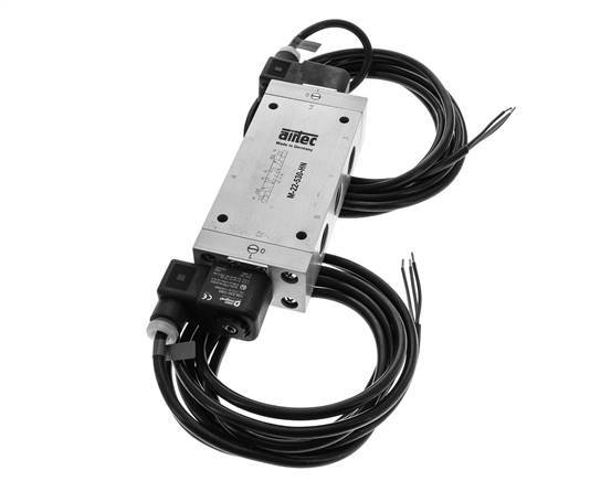 5/3 G1/2'' Center Closed Solenoid Valve 24V DC ATEX 3-10bar/42-140psi Airtec