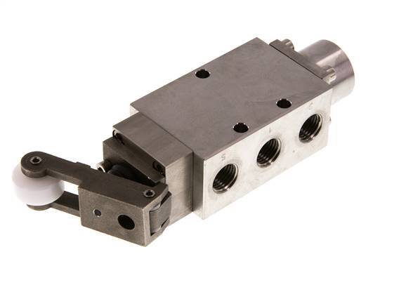 5/2 G1/4'' Roller Lever Valve Stainless Steel -0.95-12bar/-13.2-168psi