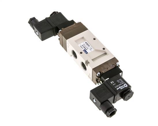 5/3 G3/8'' Pressure Center Solenoid Valve 230V AC 2-10bar/28-140psi YPC