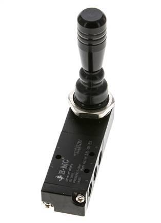 5/3 G1/8'' Exhaust Center Hand Lever Valve 0-8bar/0-112psi E.MC