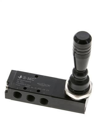 5/3 G1/8'' Exhaust Center Hand Lever Valve 0-8bar/0-112psi E.MC