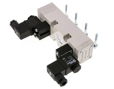 5/3 ISO 5599-2 Exhaust Center Solenoid Valve 24V DC 2-10bar/28-140psi YPC