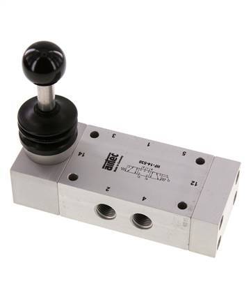 5/3 G1/4'' Center Closed Hand Lever Valve 0-12bar/0-168psi Airtec