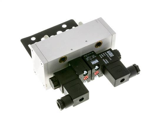 5/3 ISO 5599-3 Exhaust Center Solenoid Valve 48V DC 3-10bar/42-140psi Airtec