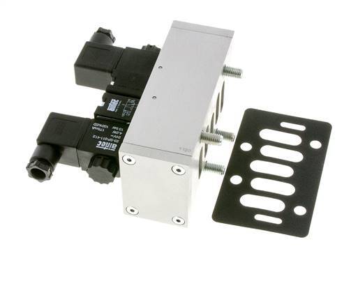 5/3 ISO 5599-3 Exhaust Center Solenoid Valve 48V DC 3-10bar/42-140psi Airtec