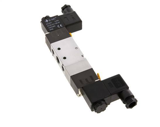5/3 G1/4'' (G1/8'') Pressure Center Solenoid Valve 24V AC 1.5-8bar/21.0-112psi E.MC