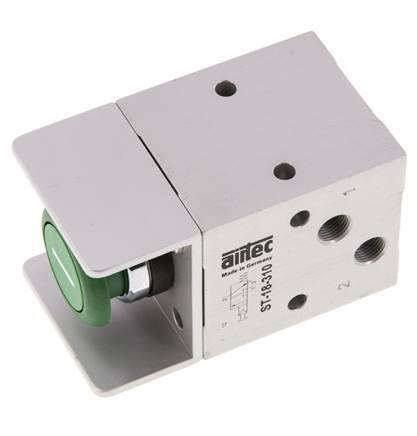 3/2 G1/8'' NC Safety Button Valve 3-10bar/42-140psi Airtec