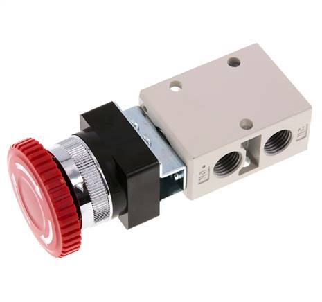 3/2 G1/4'' Emergency Stop Button Valve Red 0-8bar/0-112psi YPC