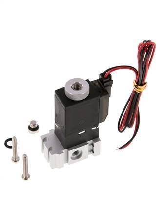3/2 M5 NO Solenoid Valve 24V DC 0-8bar/0-112psi 2-pin Plug YPC
