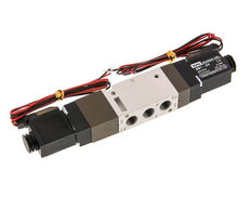 5/3 G1/8'' Exhaust Center Solenoid Valve 24V DC 2-10bar/28-140psi 2-pin Plug YPC