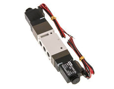 5/3 G1/8'' Exhaust Center Solenoid Valve 24V DC 2-10bar/28-140psi 2-pin Plug YPC