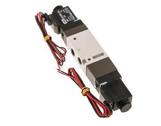 5/3 G1/8'' Exhaust Center Solenoid Valve 24V DC 2-10bar/28-140psi 2-pin Plug YPC