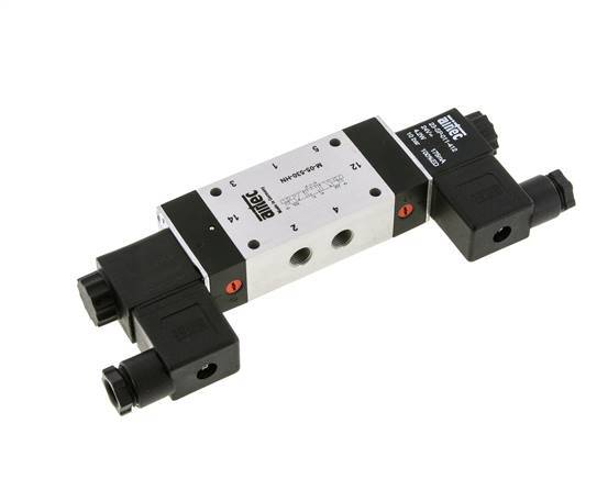 5/3 G1/8'' Center Closed Solenoid Valve 12V DC 3-8bar/42-112psi Airtec