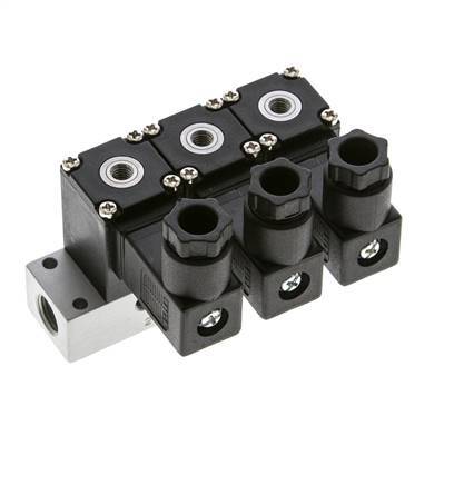 3x3/2 M5 NC Solenoid Valve 12V DC -0.95-8bar/-13.2-112psi Airtec