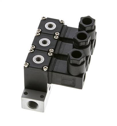 3x3/2 M5 NC Solenoid Valve 12V DC -0.95-8bar/-13.2-112psi Airtec