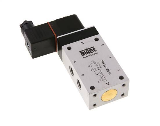 5/2 G1/4'' Solenoid Valve 24V DC ATEX 2.5-10bar/35.0-140psi Airtec